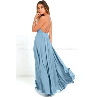 Mythical Kind Of Love Slate Blue Maxi Dress